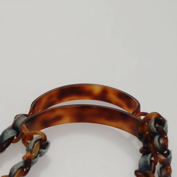 CHANEL Coco Mark Chain Tote Bag Denim Blue CC - Picture 14 of 16